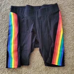 Torrid bike shorts size 0, rainbow side panel